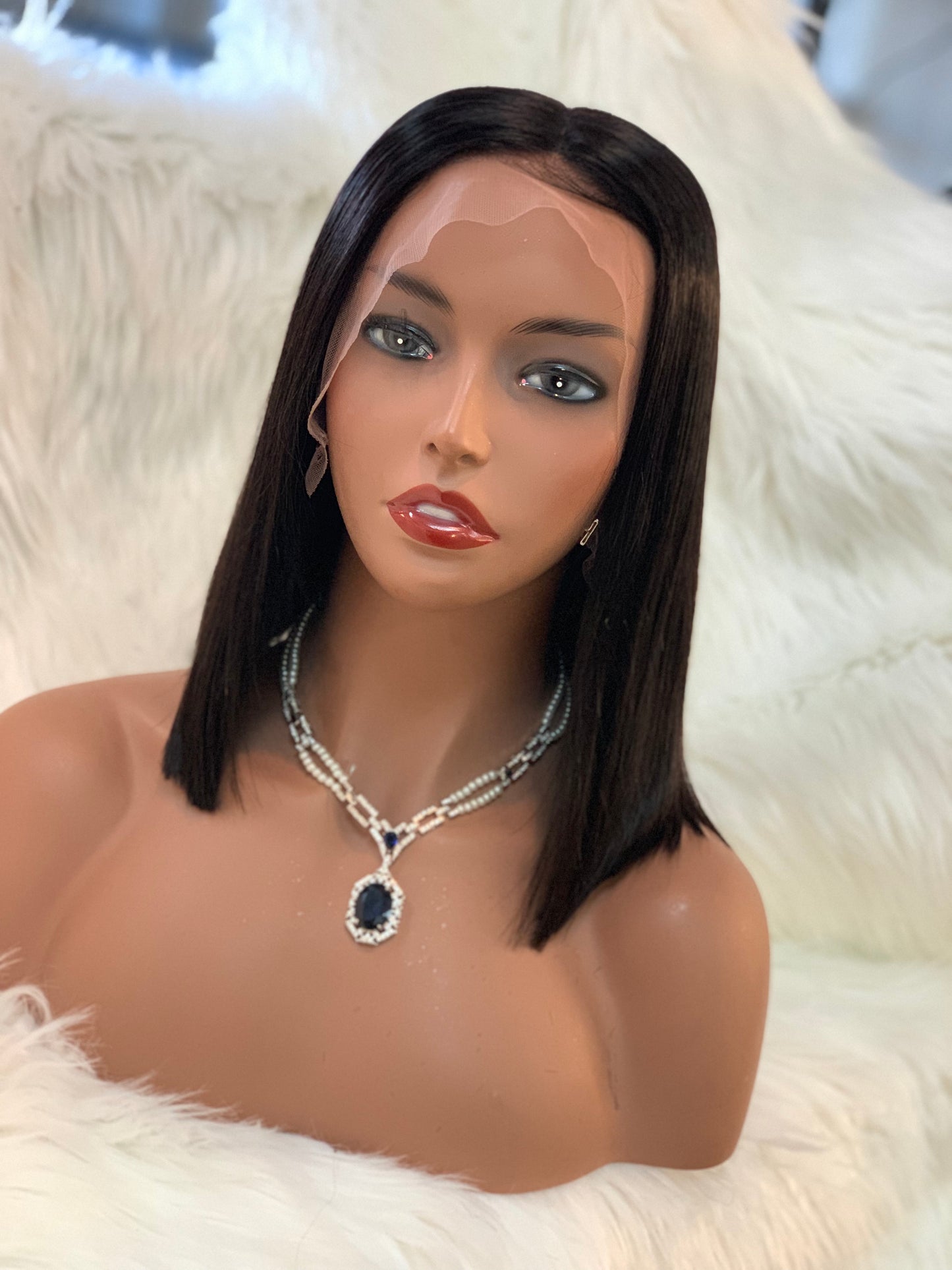 “Straight Blunt” Lace front bob wig
