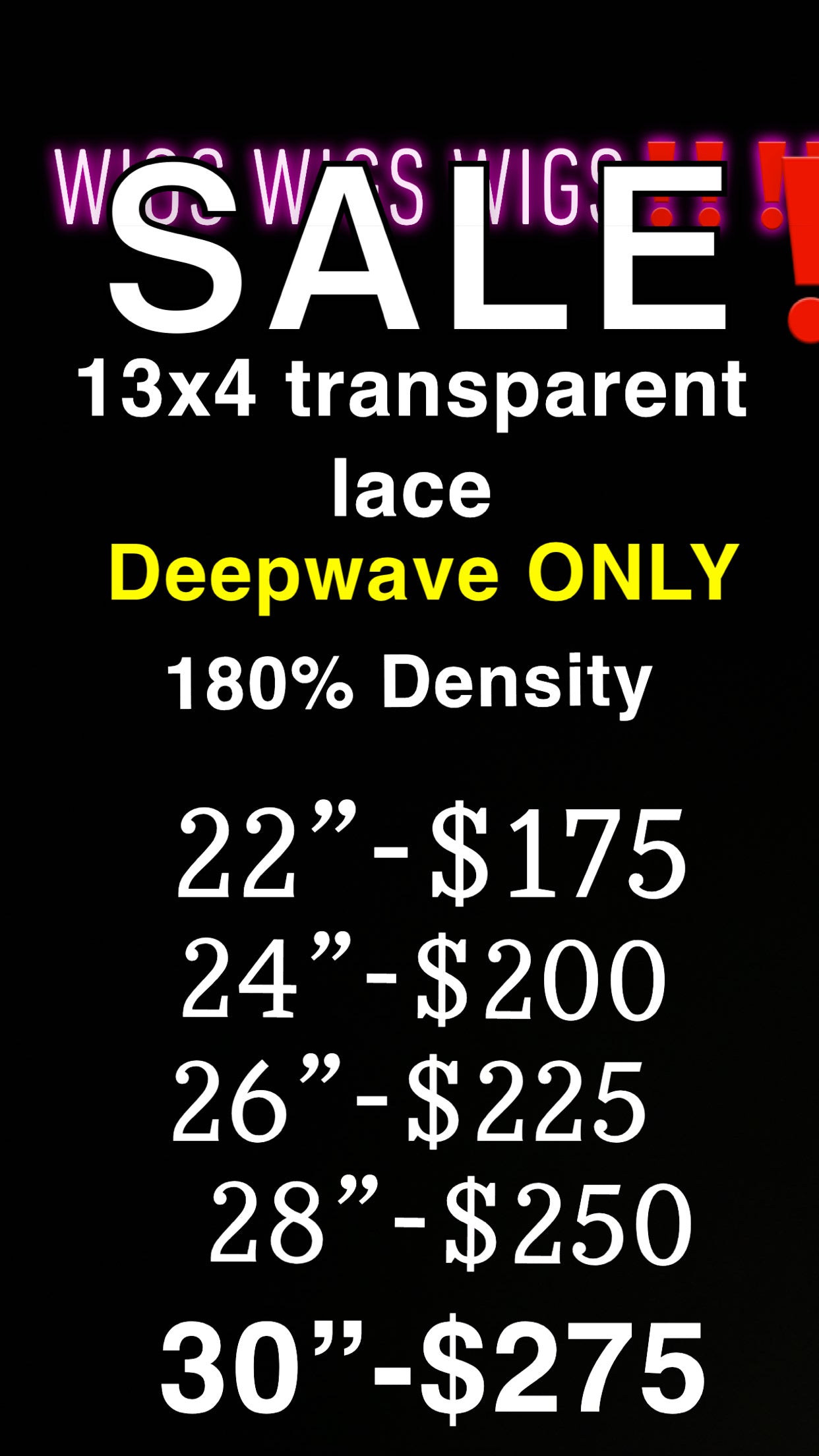 13x4 Transparent Lace Front Deepwave Wigs ‼️