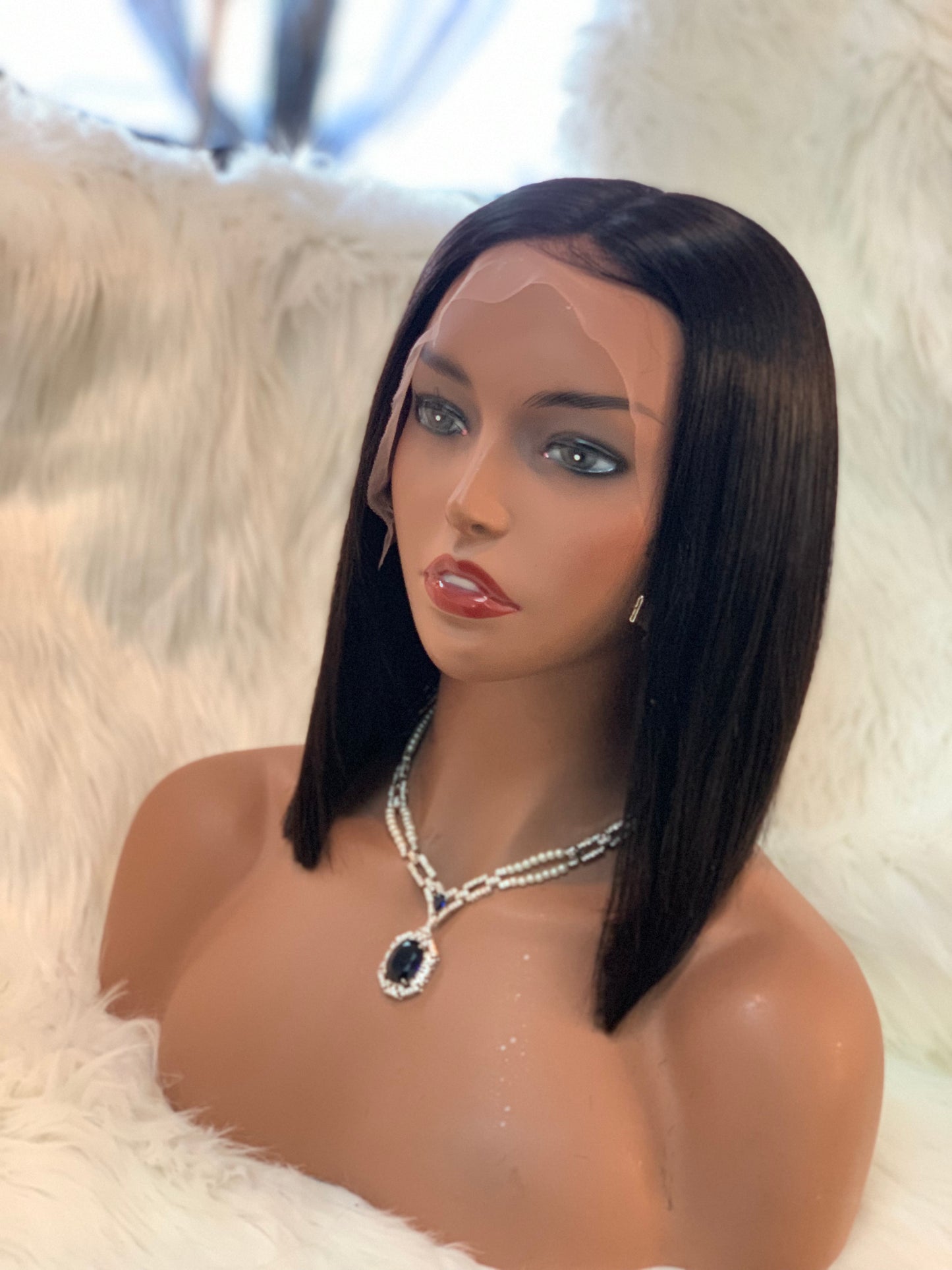 “Straight Blunt” Lace front bob wig